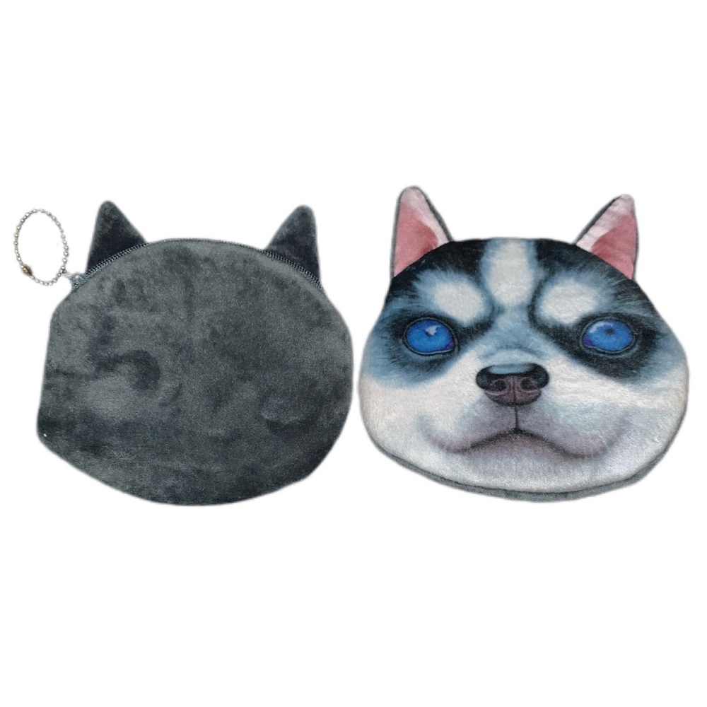 BLUE EYED HUSKY COIN PURSE NWT - Picture 2 of 6